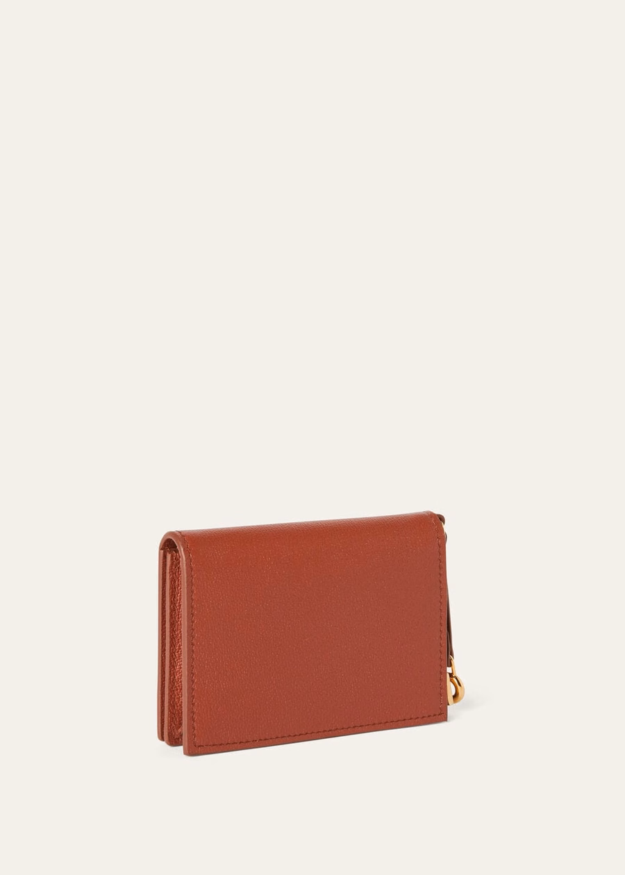 Extra bifold card holder Deep Kummel grained calfskin