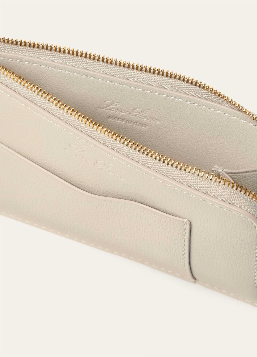 Additional zippered pouch Calfskin Light Travertine/Sun Gold