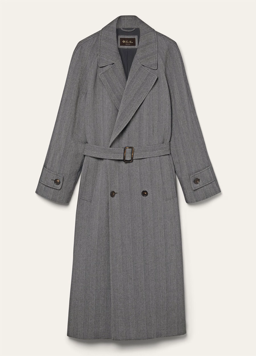 Foster Coat In Cashmere Virgin Wool Navy Blue