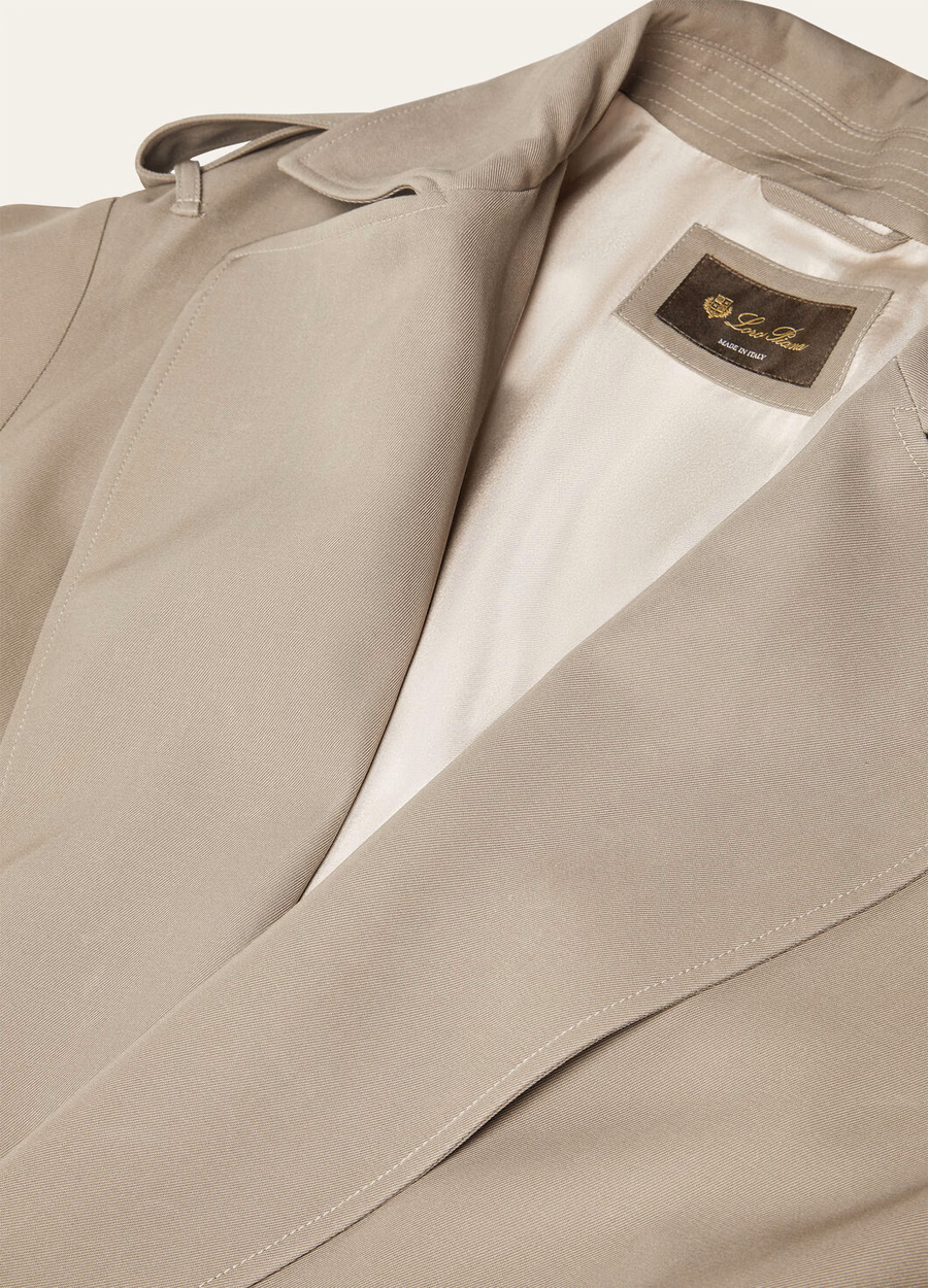 Gale Trench Coat Silk Antelope Horn