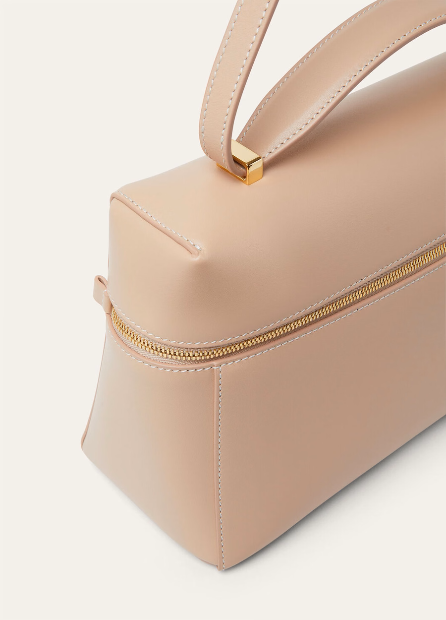 Extra bag L27 smooth calfskin pink/sun gold feathers