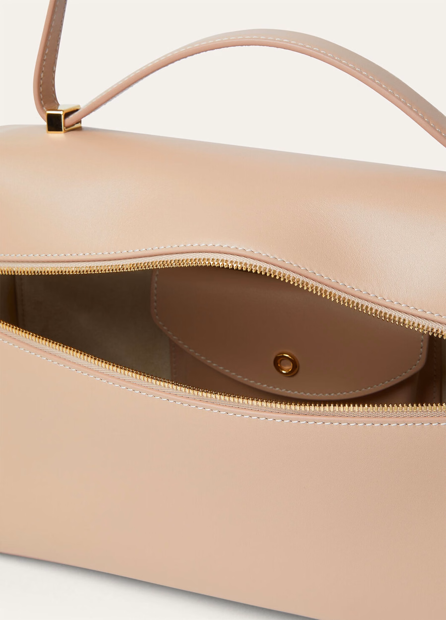 Extra bag L27 smooth calfskin pink/sun gold feathers