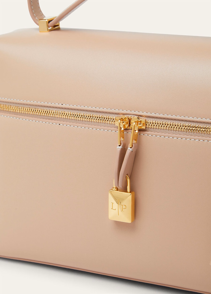 Extra bag L27 smooth calfskin pink/sun gold feathers