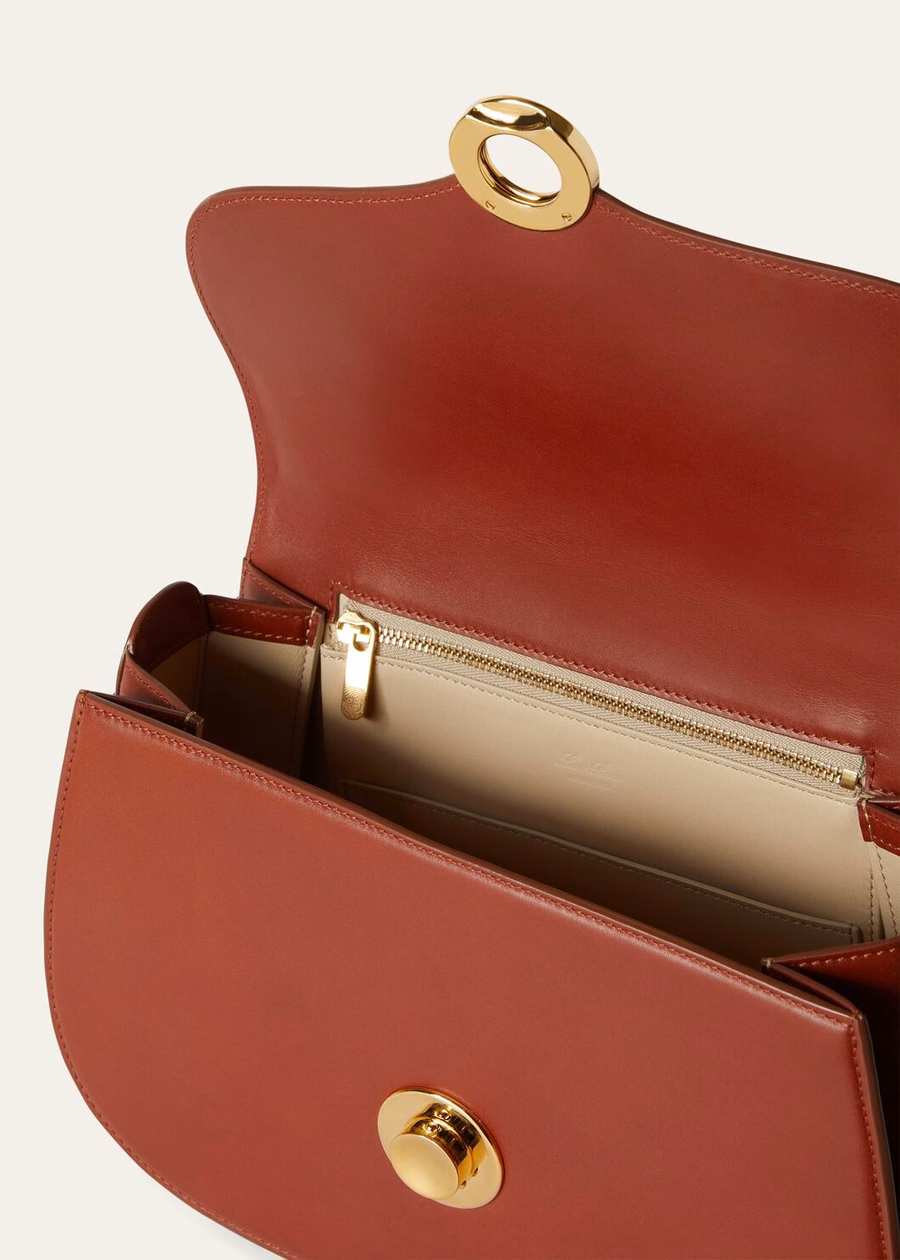 Medium Gheira Bag Smooth Calfskin Deep Kummel/Ivory