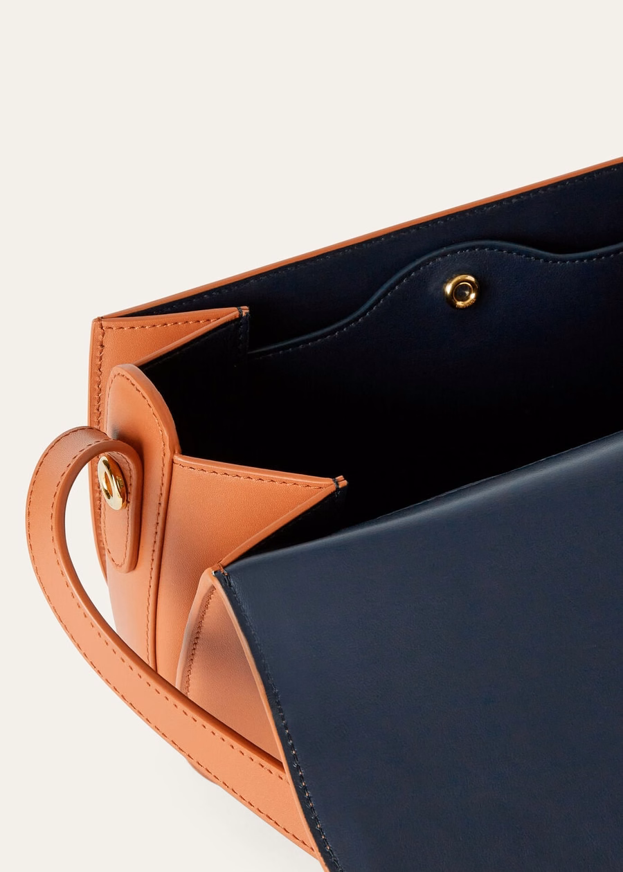 Small Ghiera Bag Smooth Calfskin Koi Fish/Blue Navy