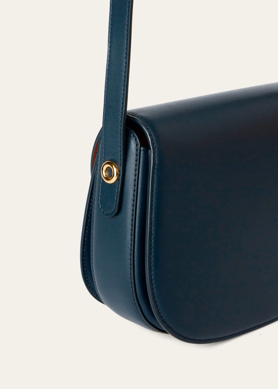 Small Ghiera Bag Smooth Calfskin Anchor Blue/Kummel
