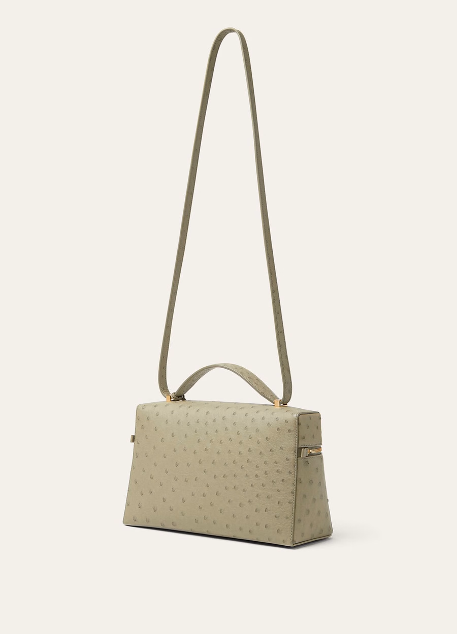 Additional bag L27 Ostrich leather Dried Tarragon/Sun Gold