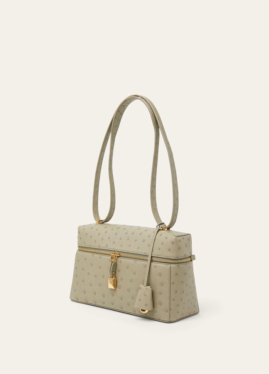 Additional bag L27 Ostrich leather Dried Tarragon/Sun Gold