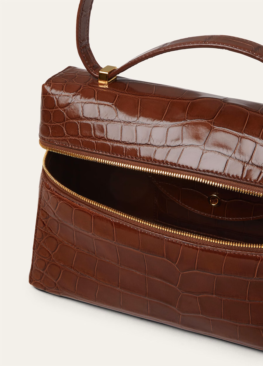 Additional bag L27 Alligator leather Intense Espresso/Sun Gold
