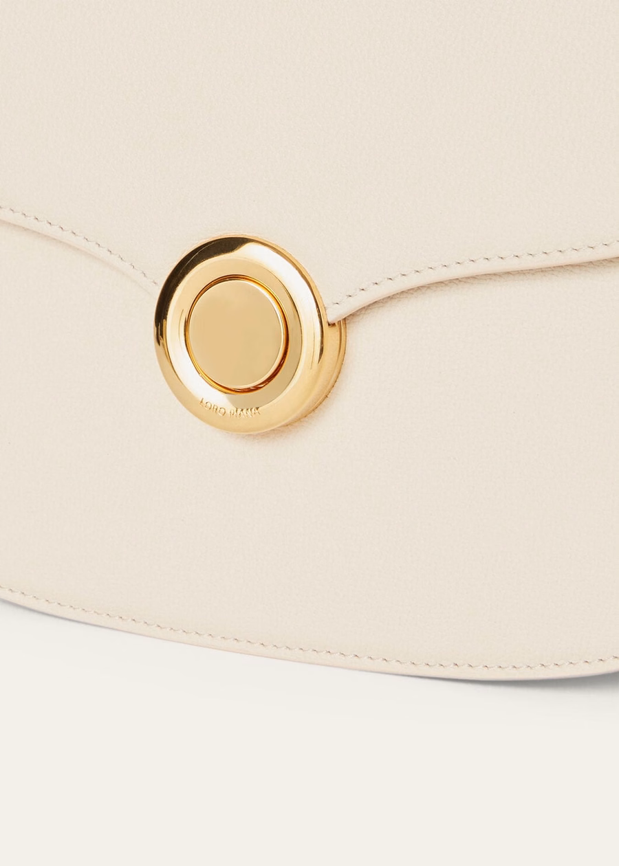 Small Ghiera Bag Grained Calfskin Lotus Root