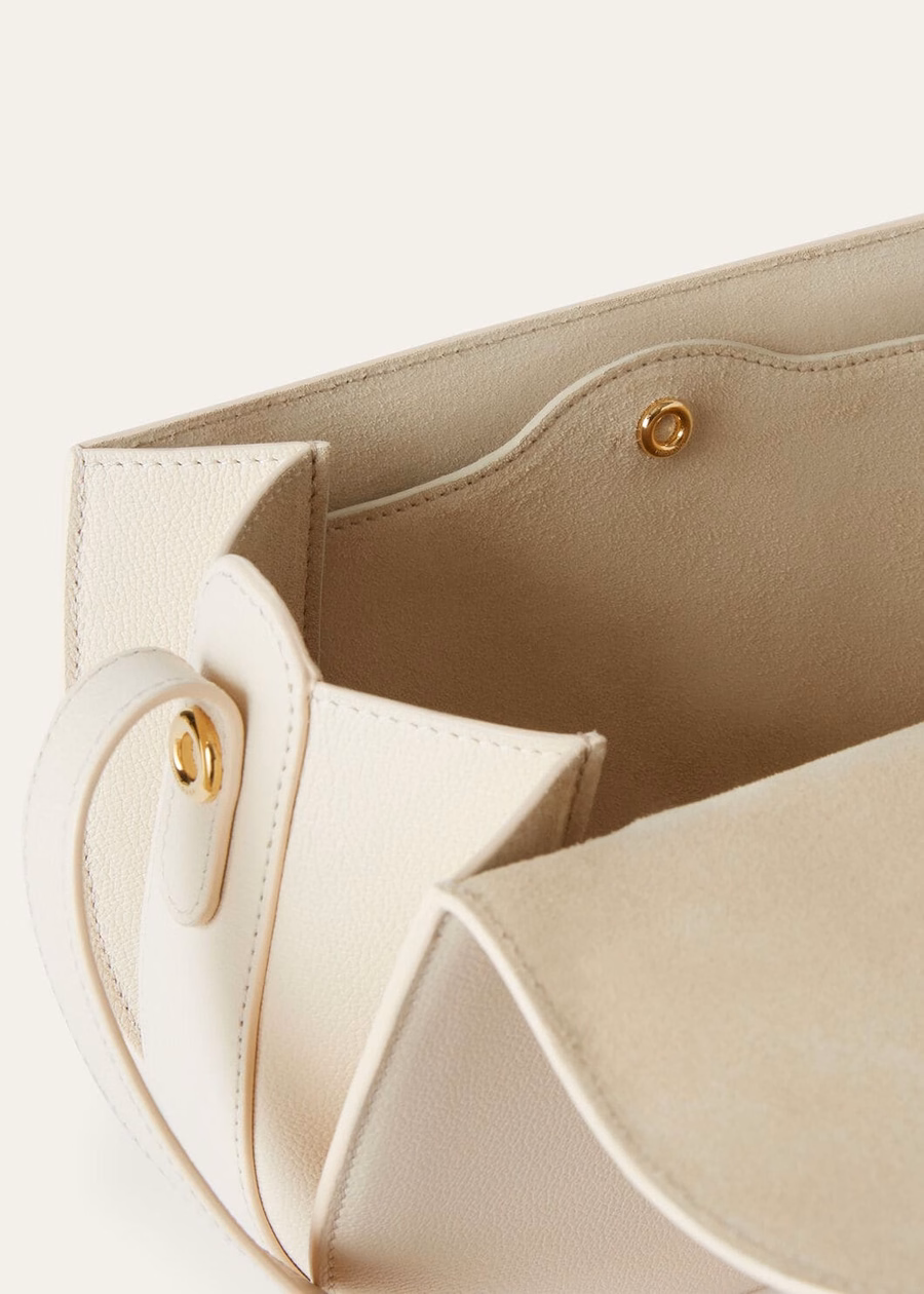 Small Ghiera Bag Grained Calfskin Lotus Root