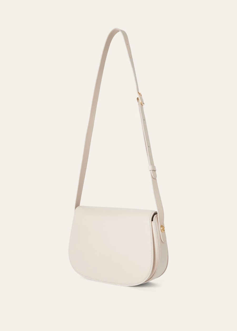 Small Ghiera Bag Light Travertin/Sun Gold Grained Calfskin