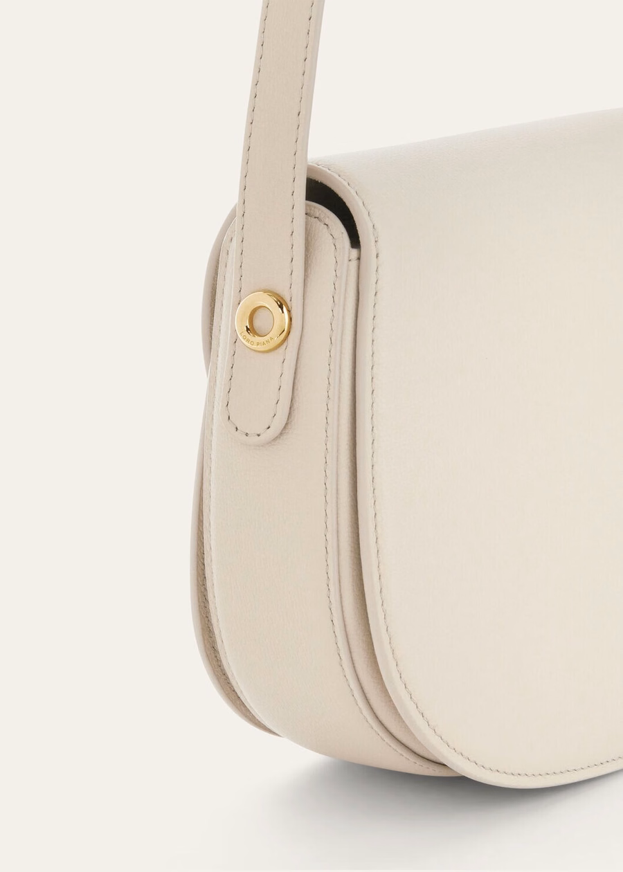 Small Ghiera Bag Light Travertin/Sun Gold Grained Calfskin