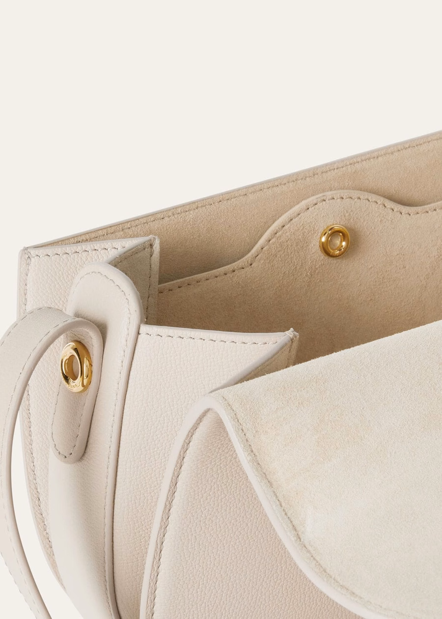 Small Ghiera Bag Light Travertin/Sun Gold Grained Calfskin