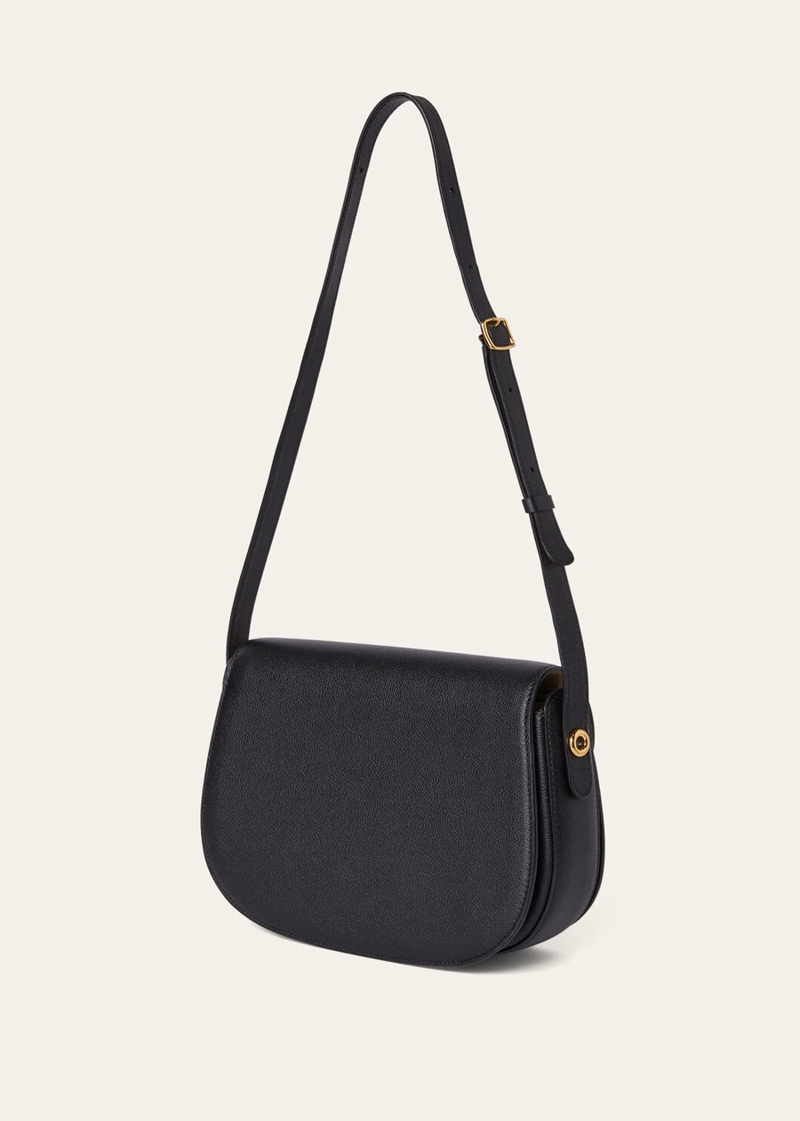 Small Ghiera Bag Grained Calfskin Black