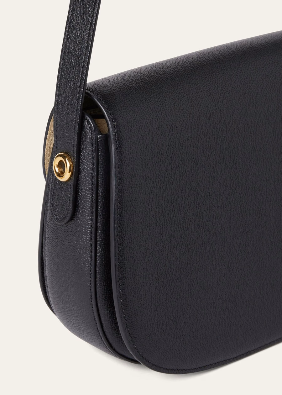 Small Ghiera Bag Grained Calfskin Black