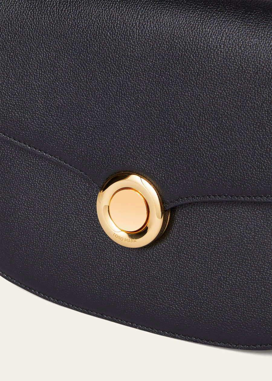 Small Ghiera Bag Grained Calfskin Black