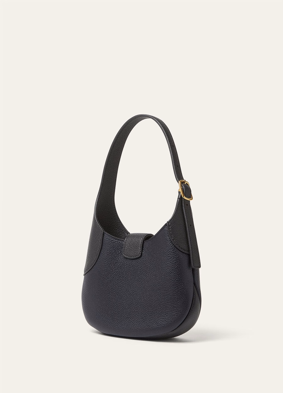 Mini Bobbin Bag Calfskin Navy Blue/Black/Sun Gold