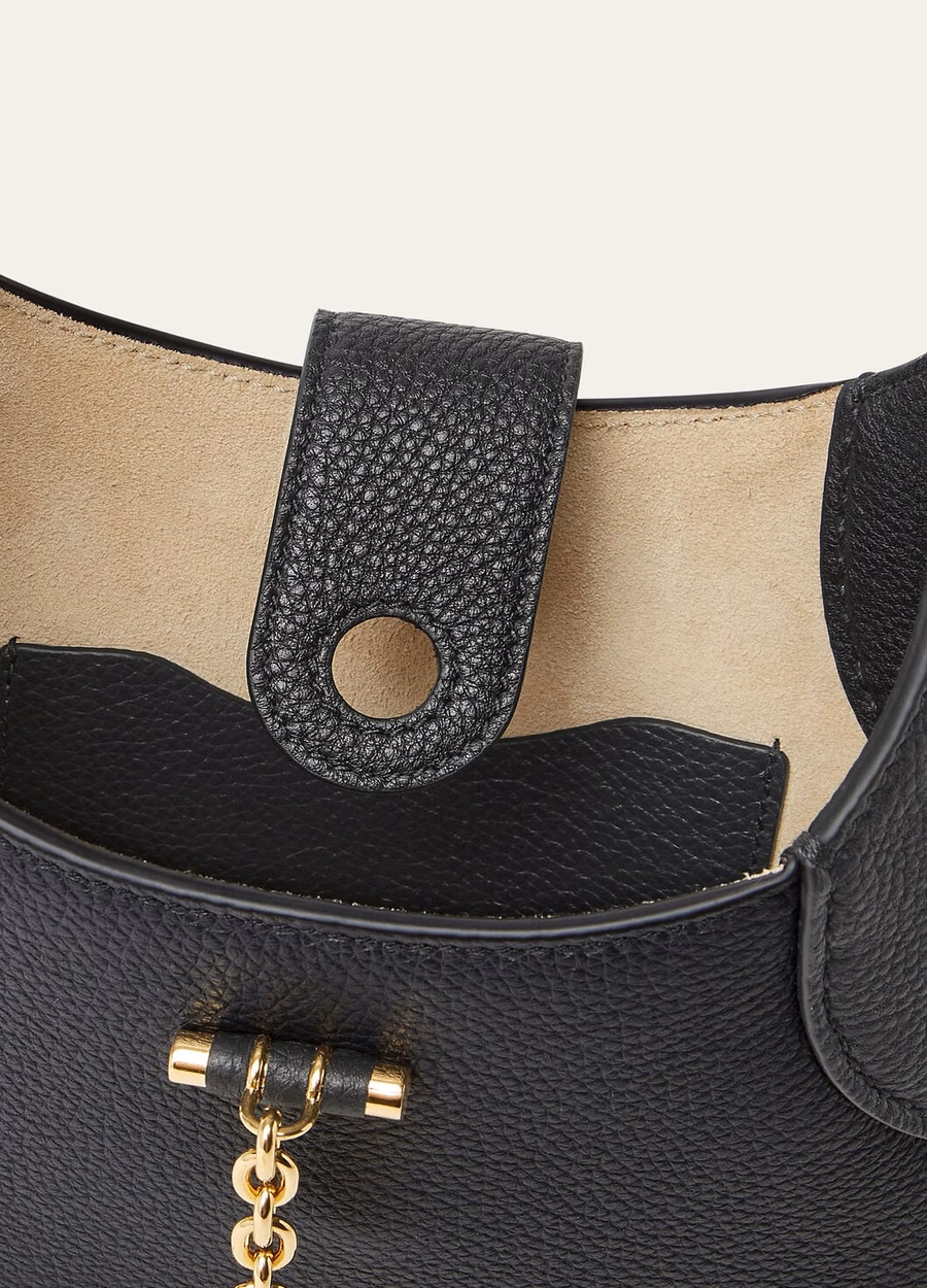 Mini Bobbin Bag Calfskin Navy Blue/Black/Sun Gold