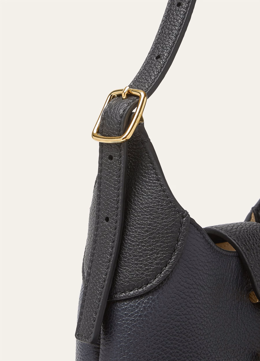 Mini Bobbin Bag Calfskin Navy Blue/Black/Sun Gold
