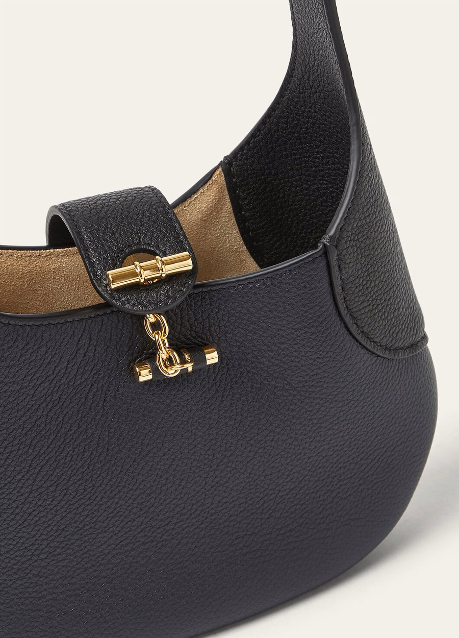 Mini Bobbin Bag Calfskin Navy Blue/Black/Sun Gold