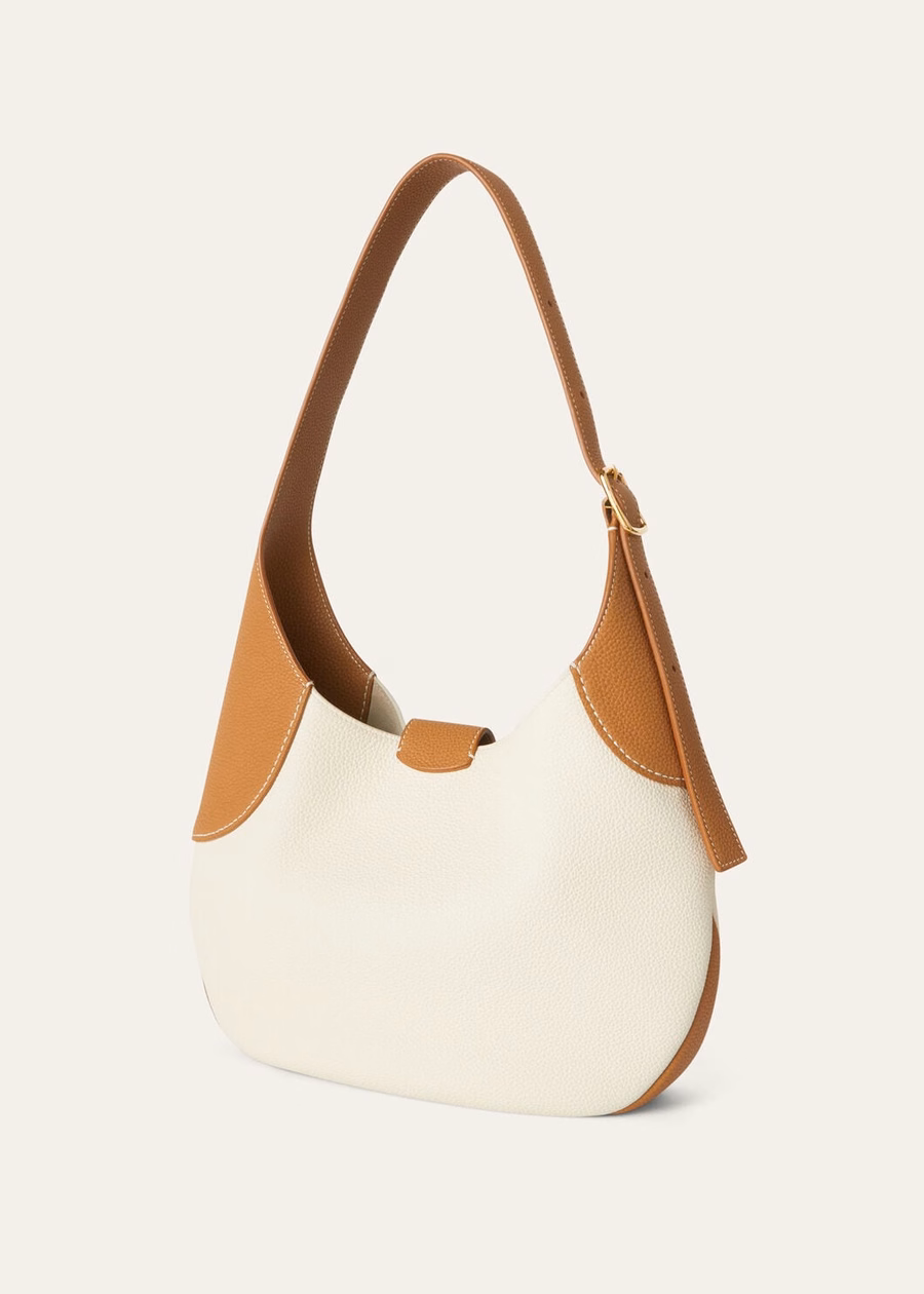 Medium Bobbin Bag Whisper White/Wheat Bran/Sun Gold Calfskin