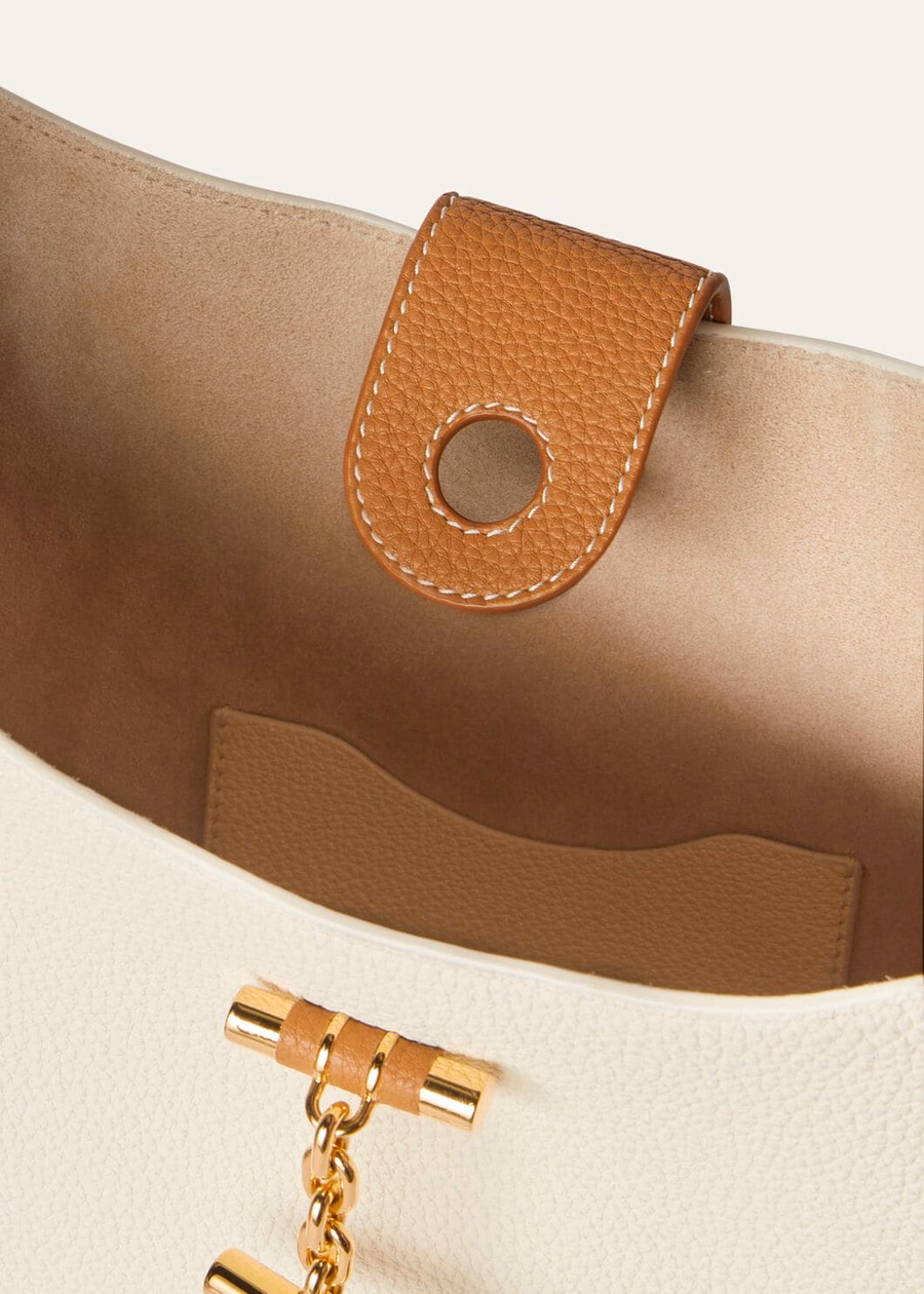 Medium Bobbin Bag Whisper White/Wheat Bran/Sun Gold Calfskin