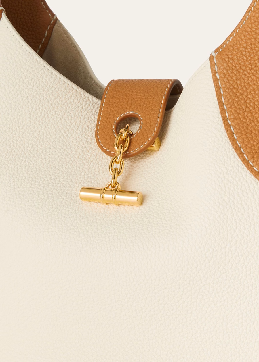Medium Bobbin Bag Whisper White/Wheat Bran/Sun Gold Calfskin