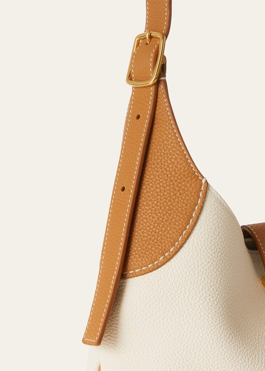 Medium Bobbin Bag Whisper White/Wheat Bran/Sun Gold Calfskin