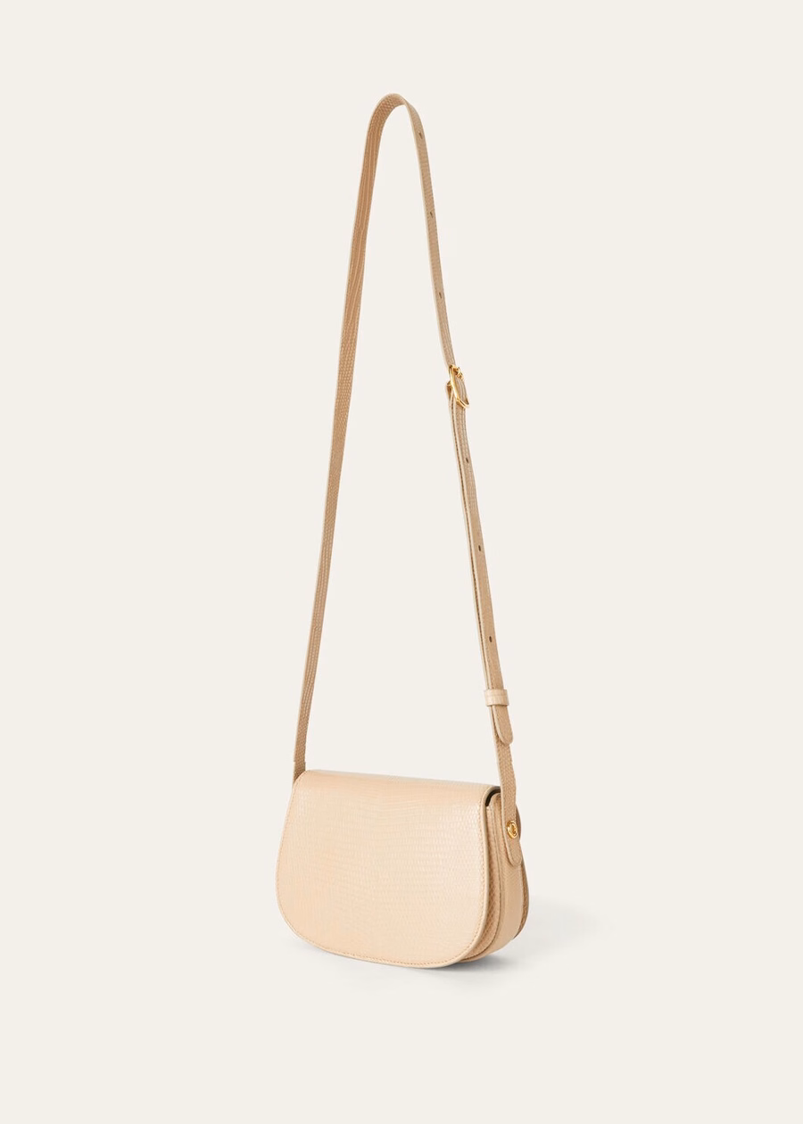 Mini Ghiera Lizard Leather Light Mastic/Sun Gold Bag