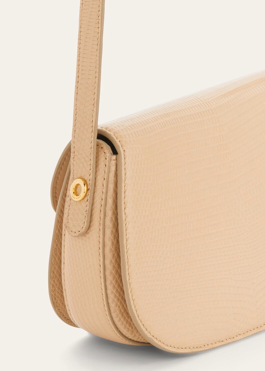 Mini Ghiera Lizard Leather Light Mastic/Sun Gold Bag
