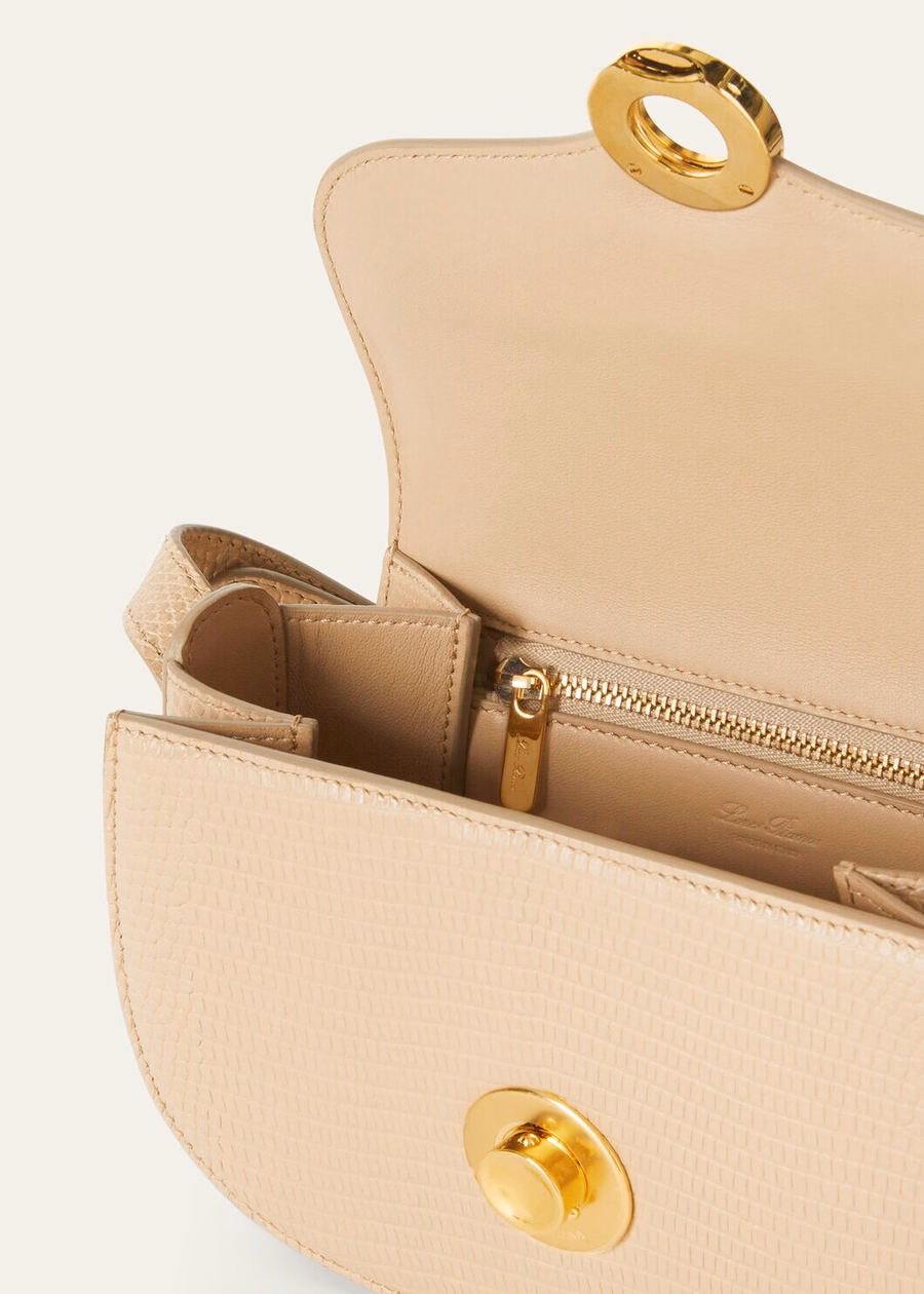 Mini Ghiera Lizard Leather Light Mastic/Sun Gold Bag