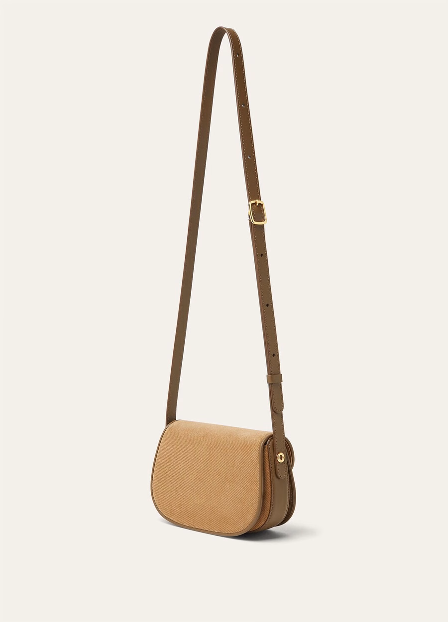 Mini Ghiera Bag Calfskin Golden Chestnut/Salted Capers/Golden Sun