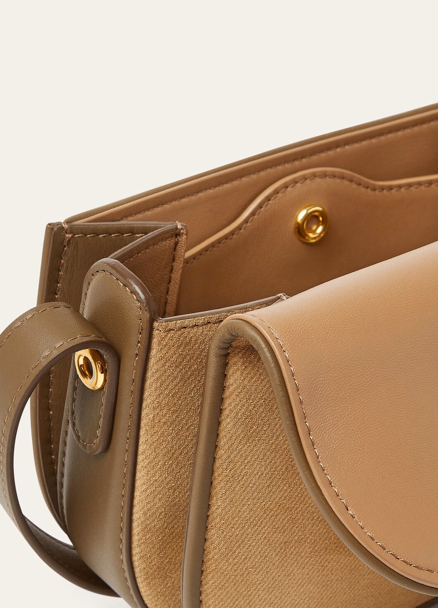 Mini Ghiera Bag Calfskin Golden Chestnut/Salted Capers/Golden Sun