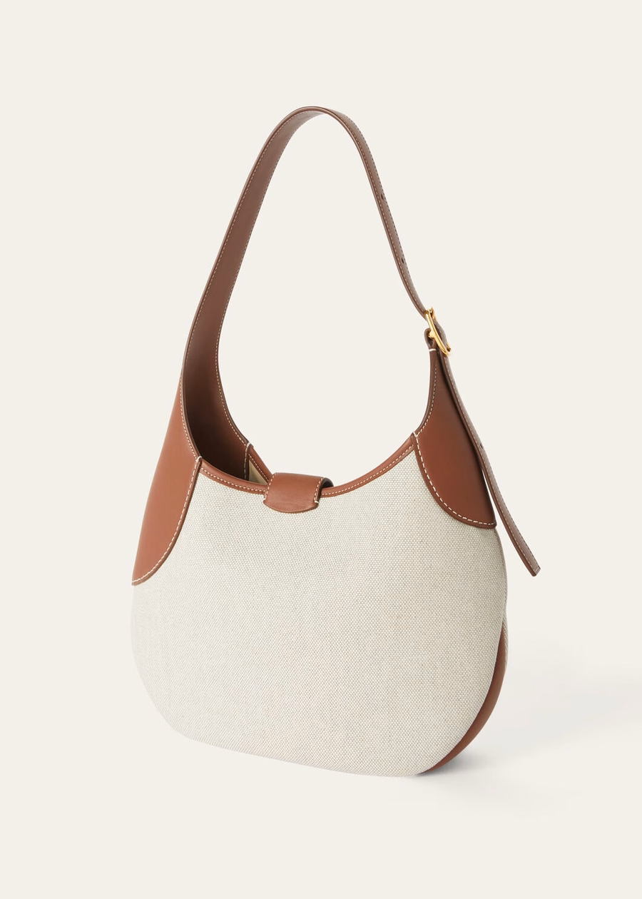 Medium Bag Cotton Linen Natural/Caramel Sugar/Sun Gold