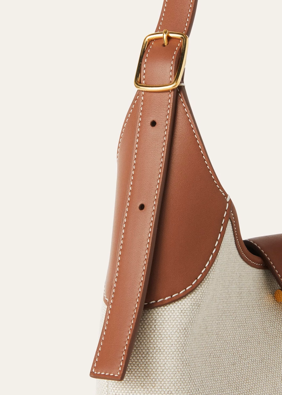 Medium Bag Cotton Linen Natural/Caramel Sugar/Sun Gold
