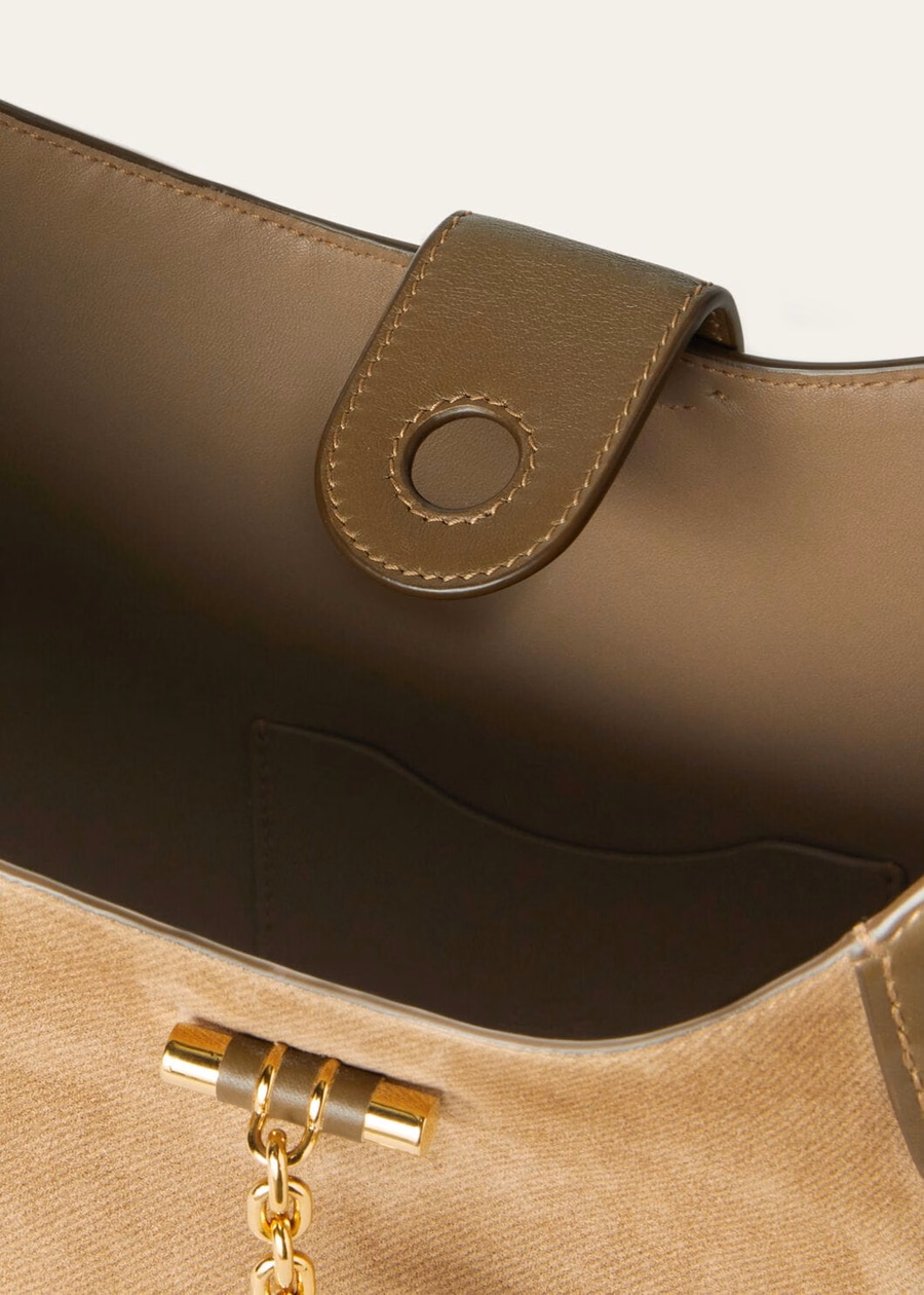 Medium Bobbin Bag Calfskin Golden Chestnut/Salted Capers/Sun Gold