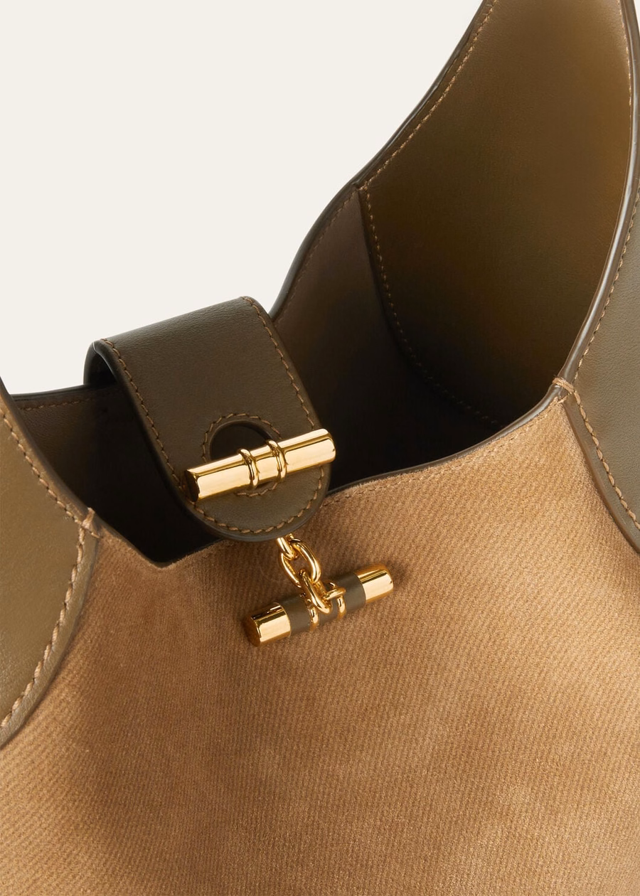 Medium Bobbin Bag Calfskin Golden Chestnut/Salted Capers/Sun Gold