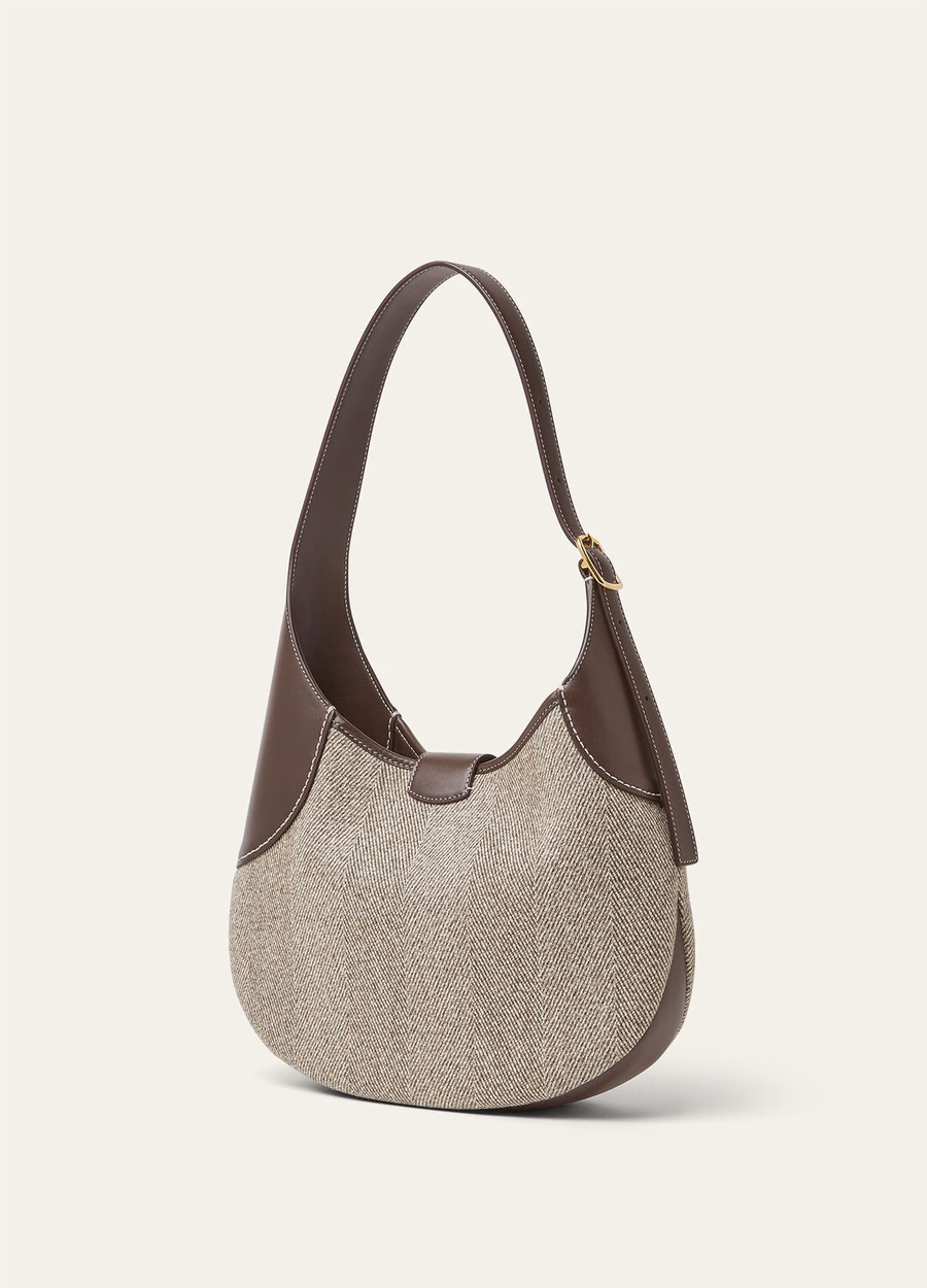 Medium bag Virgin wool natural brown/dark chocolate liquorice/sun gold