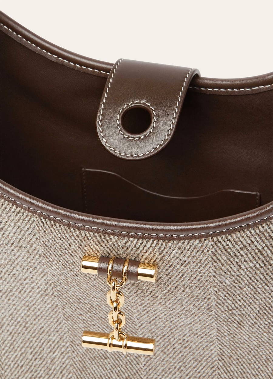 Medium bag Virgin wool natural brown/dark chocolate liquorice/sun gold