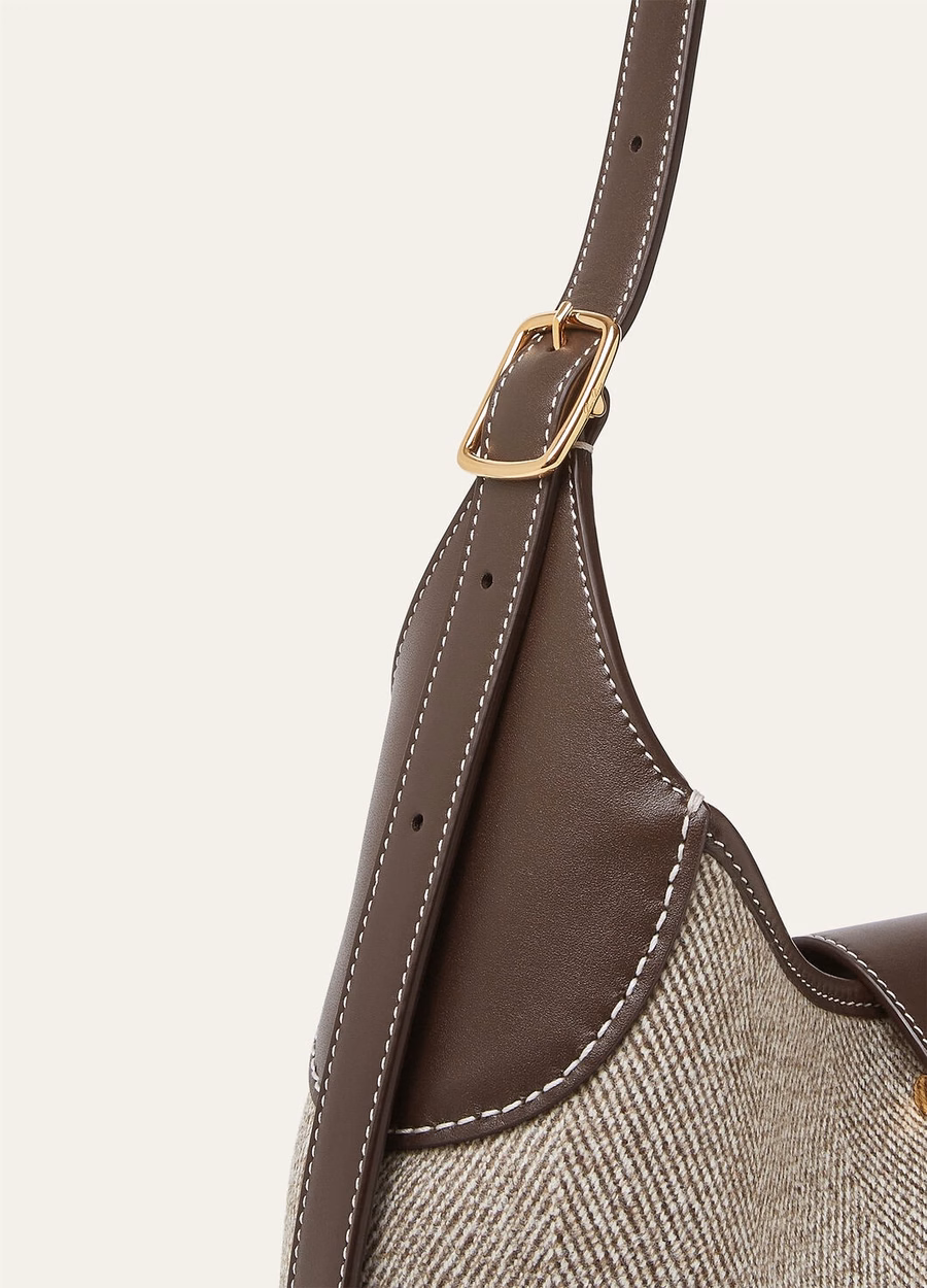 Medium bag Virgin wool natural brown/dark chocolate liquorice/sun gold