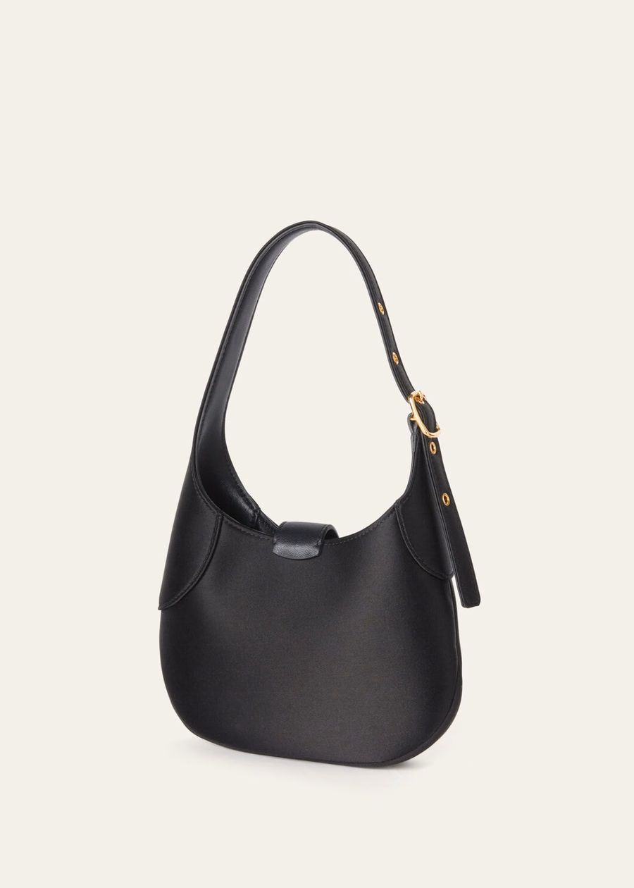 Bobbin Silk Cashmere Mini Bag Black