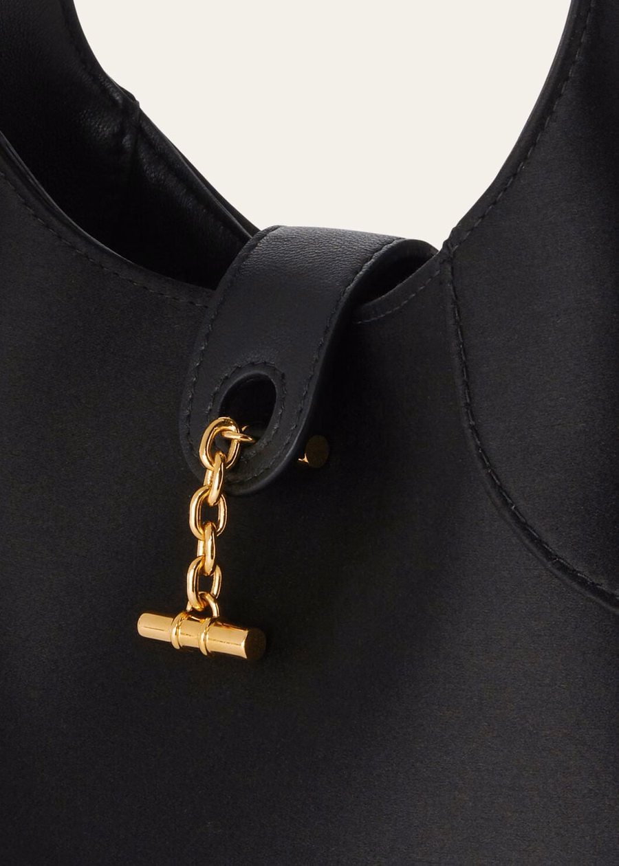 Bobbin Silk Cashmere Mini Bag Black