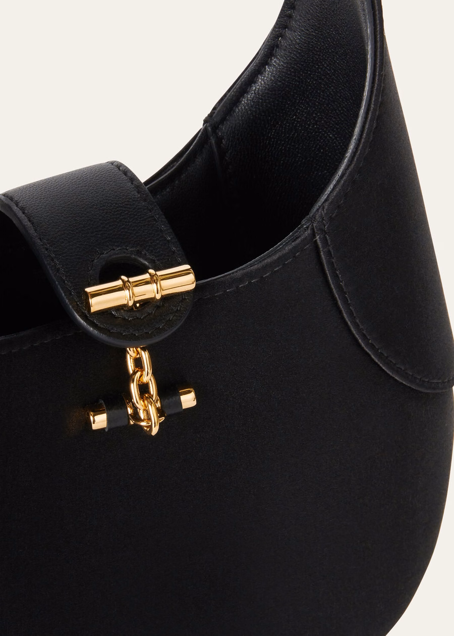 Bobbin Silk Cashmere Mini Bag Black