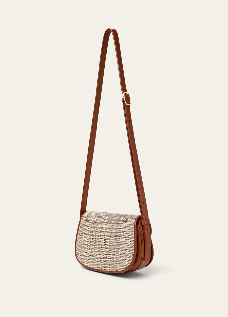 Mini Giera Venice Bricola Silk Bag/White/Golden Beach/Intense Espresso/Sun Gold