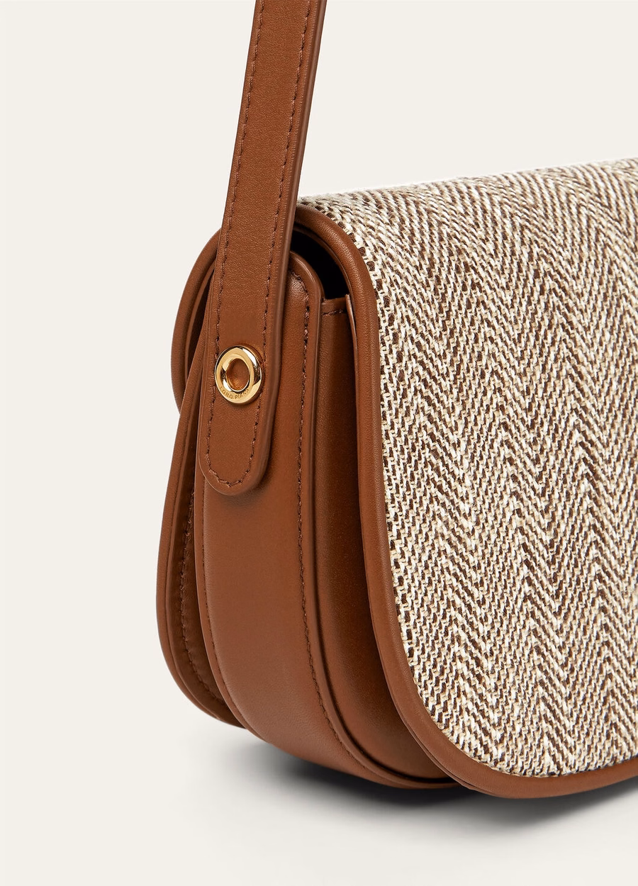 Mini Giera Venice Bricola Silk Bag/White/Golden Beach/Intense Espresso/Sun Gold