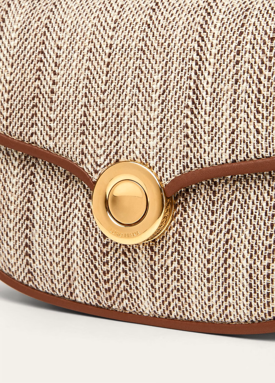 Mini Giera Venice Bricola Silk Bag/White/Golden Beach/Intense Espresso/Sun Gold
