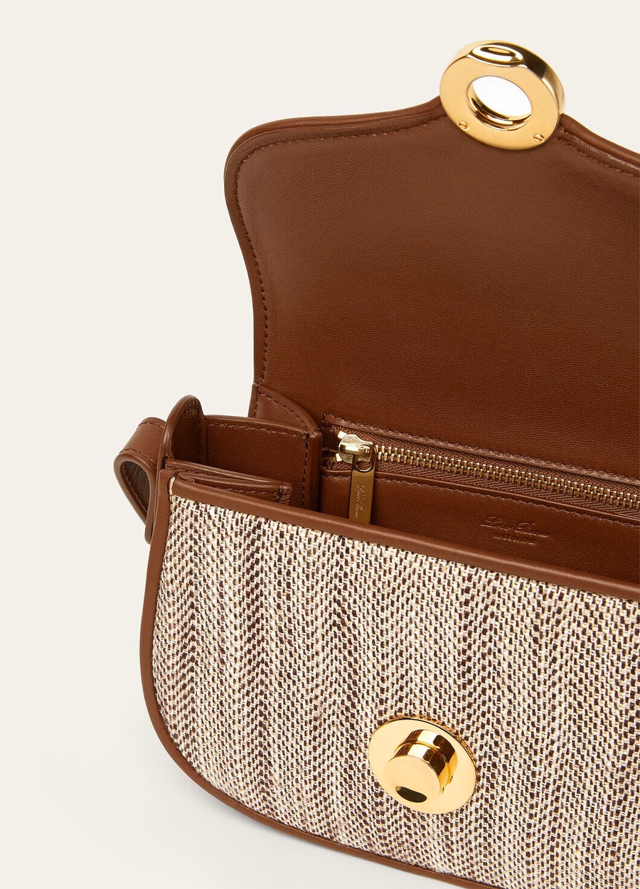Mini Giera Venice Bricola Silk Bag/White/Golden Beach/Intense Espresso/Sun Gold