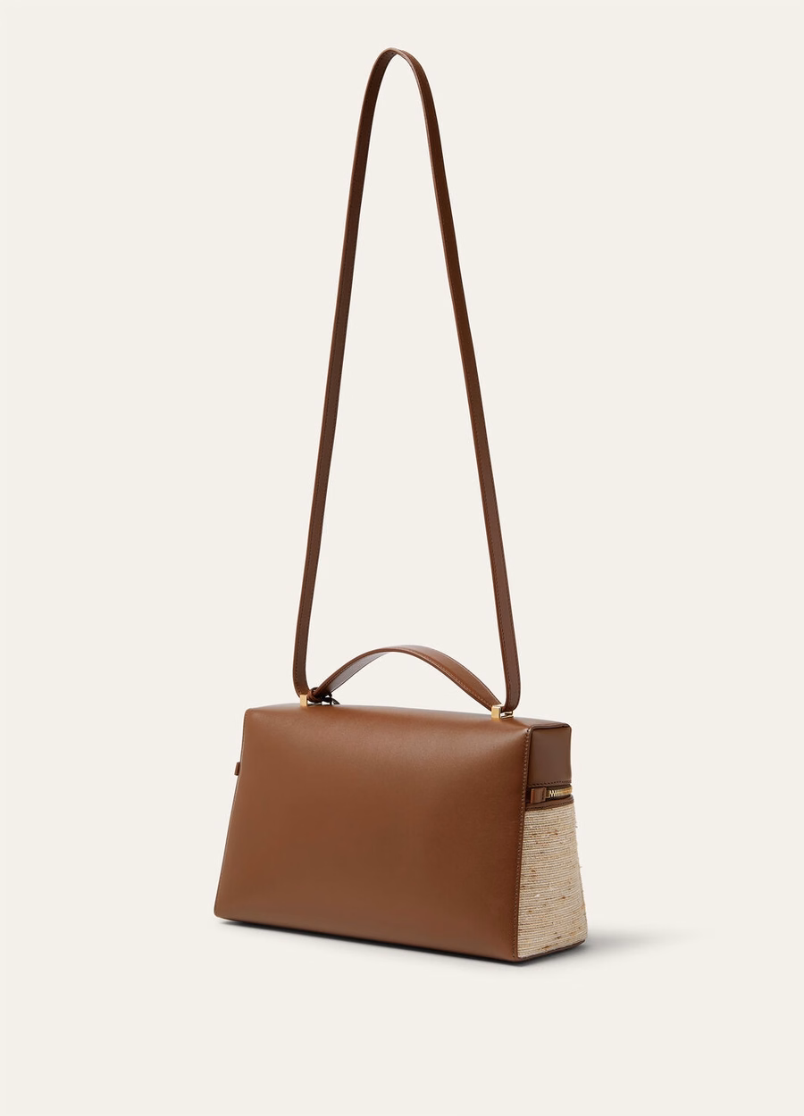Additional bag L27 Silk Microfiber Calfskin In Brown/Mole/Sun Gold