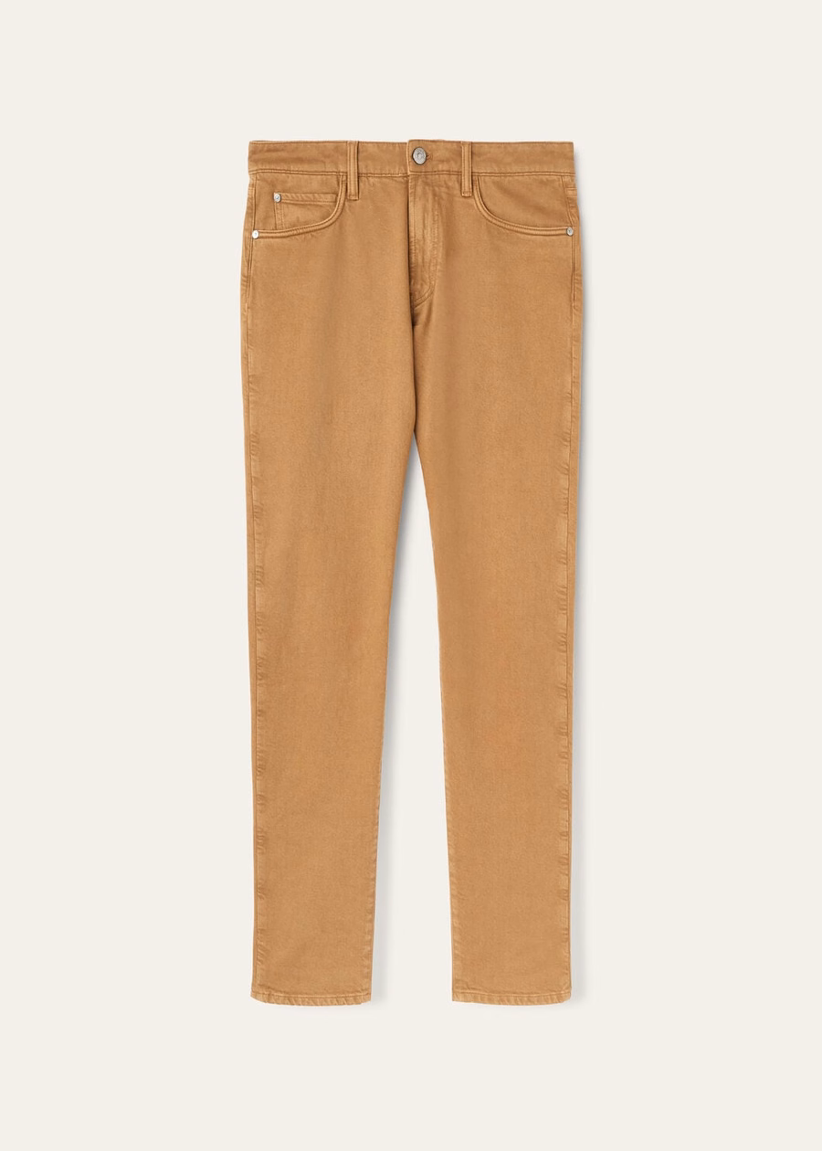 Five-pocket trousers Cotton Mossy Brown
